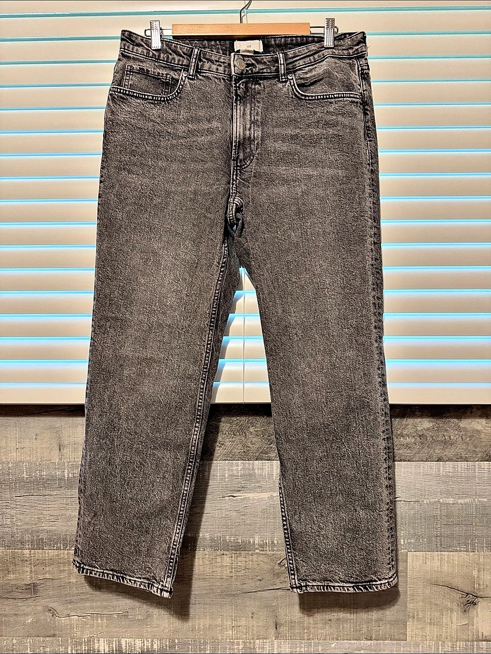 H&M Straight Leg Jeans in Gray Waist US 12